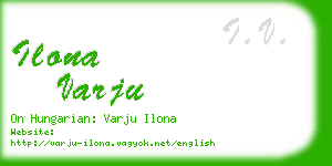 ilona varju business card